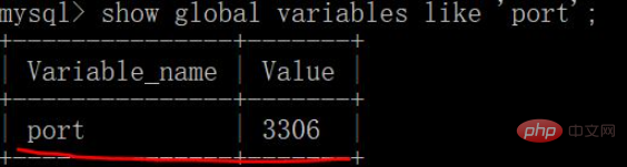 How to query the port in mysql