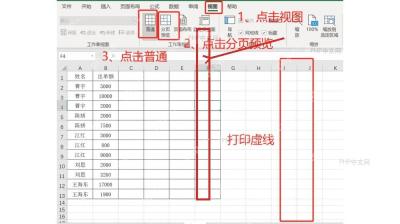 Excel 工作表中出现打印分页虚线,用于确认需要关闭的是分页符显示