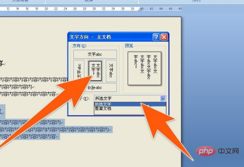 How to set vertical text in word