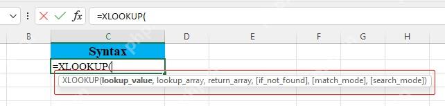 Excel XLOOKUP函数语法参数说明