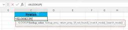 Excel XLOOKUP函数语法参数说明