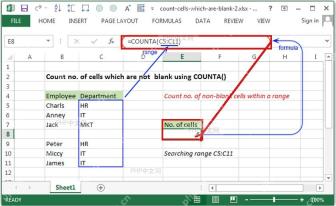Excel COUNTA函数返回非空单元格数量6