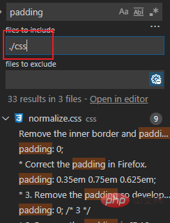 Wie finde ich Schlüsselwörter in Dateien in VSCode?