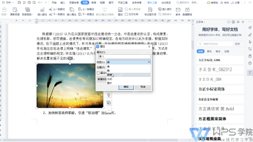 WPS文字题注窗口中选择图表标签并准备生成编号
