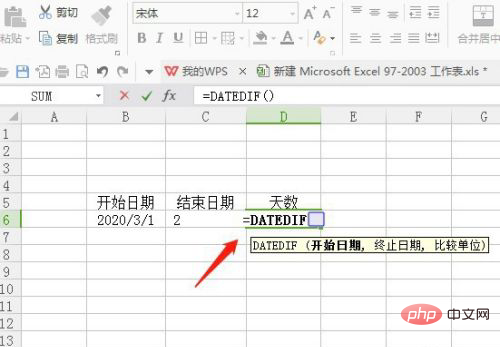 How to automatically calculate days in excel table