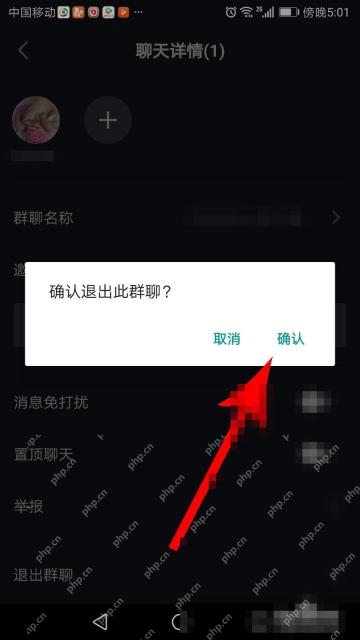 抖音退出自己创建的群：在确认弹窗中确认退出此群聊。