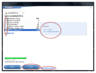 PrivaZer Software use 扫描结果页。