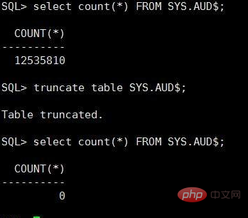 Comment supprimer le journal daudit dans Oracle