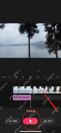 快影怎么给视频配音第3步:录制并保存配音