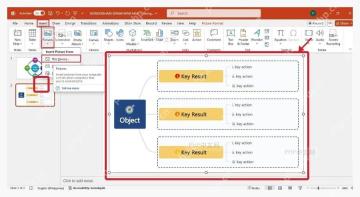 PowerPoint 幻灯片中导图图片被选中并显示缩放控制点