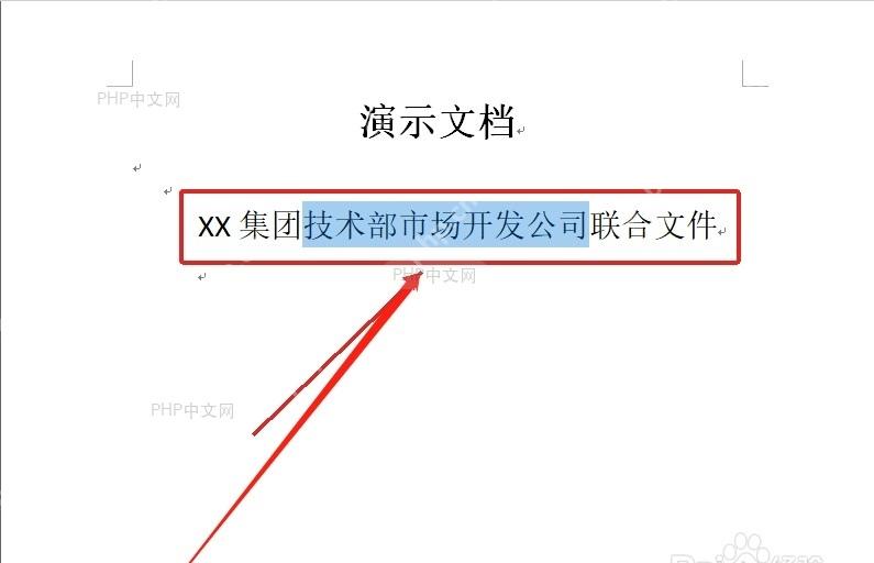 Word文档中选中准备设置双行合一的文字