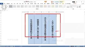 Word 文件夹侧标签完成后检查竖排文字和底色效果的步骤图