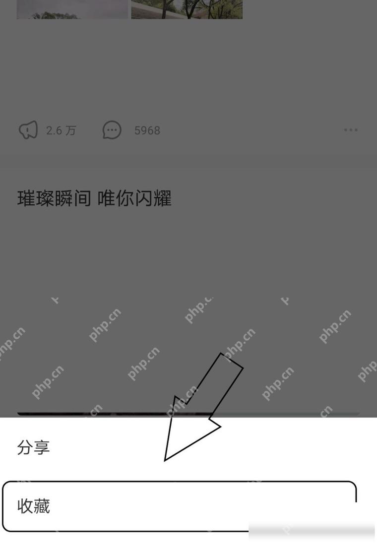 Keep 动态底部菜单收藏选项,用于保存喜欢的运动笔记