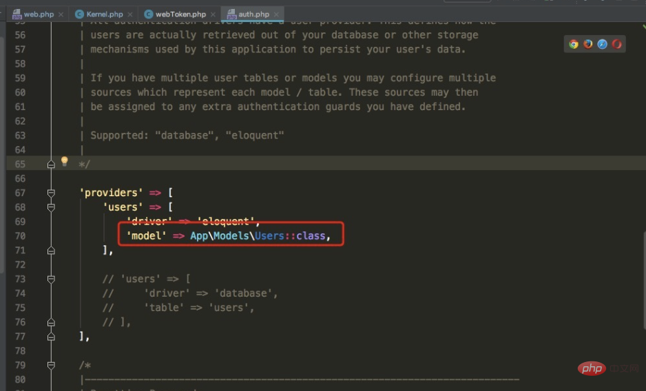 How Laravel uses ApiToken to authenticate requests