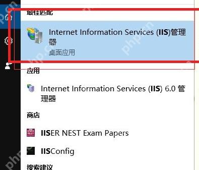 Win11 搜索并打开 Internet Information Services IIS 管理器