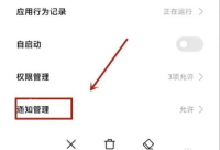 快手应用信息页面中的通知管理入口