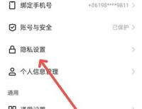 快手设置页面点击隐私设置