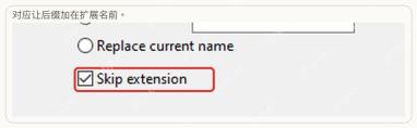 ReNamer Insert 规则中可勾选 Skip extension。