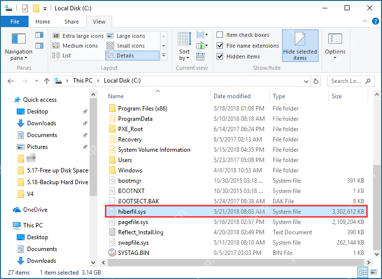 win10休眠文件在哪里_win10休眠文件位置查找方法 - php中文网