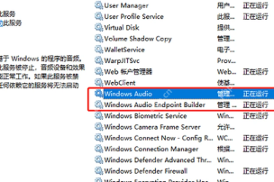 Win10 服务列表中 Windows Audio Endpoint Builder 依赖服务
