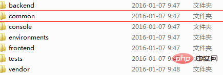 Where are the public function files in the Yii framework located?