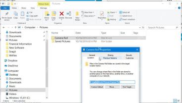 Win10 文件资源管理器中打开 Pictures 下的 Camera Roll 相机胶卷文件夹