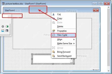 Excel VBA UserForm右键查看代码进入按钮事件代码窗口
