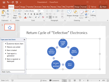 PowerPoint SmartArt文本窗格中编辑结构内容