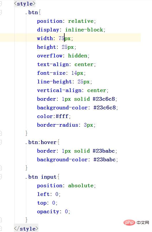 HTML implementiert eine benutzerdefinierte Schaltfläche zum Hochladen von Bildern