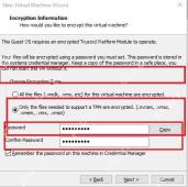 VMware Workstation 新建虚拟机向导 Encryption Information 页面提示 TPM 需要加密支持
