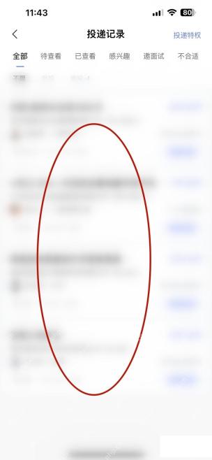 智联招聘投递记录详情查看处理状态