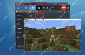 Bandicam 游戏录制模式中高亮手柄图标和游戏画面 FPS 数字