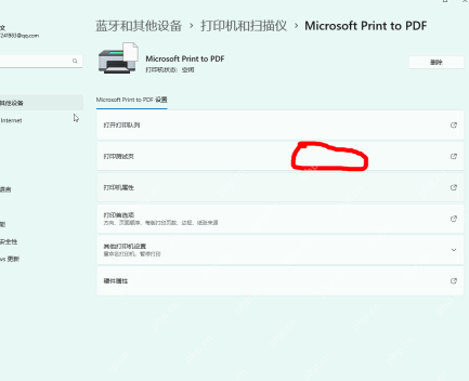 Win11 Microsoft Print to PDF 设置页面