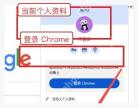 Chrome 当前个人资料菜单和登录 Chrome 按钮