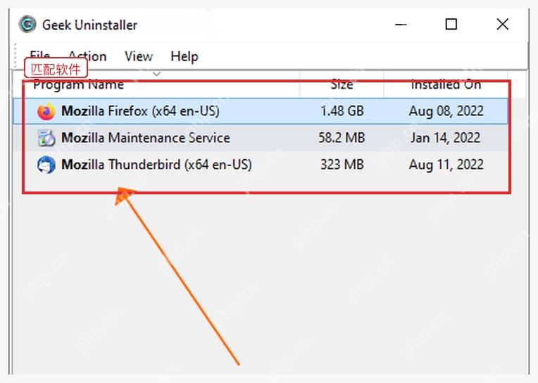 Geek Uninstaller 搜索后只显示匹配的软件行