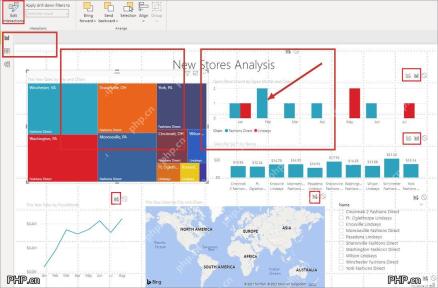 Power BI 中编辑视觉对象之间的交互方式