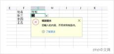 Excel数据验证错误提示