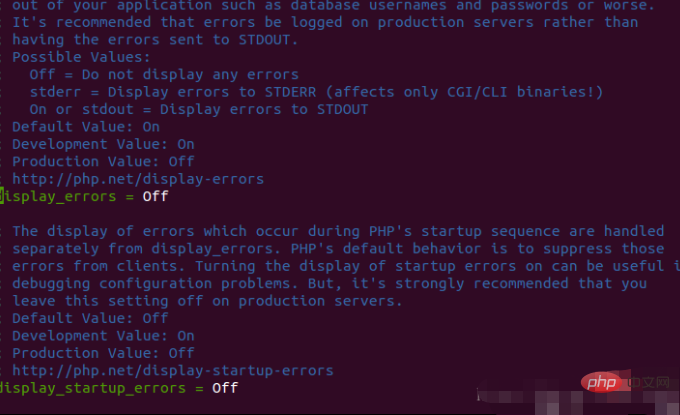 How to enable error prompts in ubuntu php