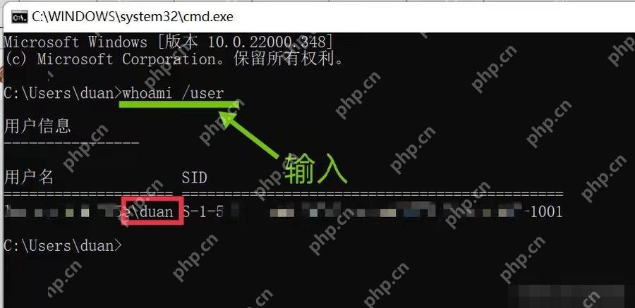 Win11怎么查看账户SID并对应用户名称_安全标识查询方法 - php中文网