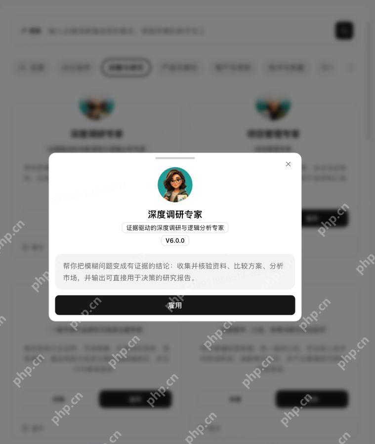 深度调研专家的公开角色详情