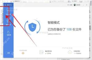 WPS 备份中心左侧本地备份入口