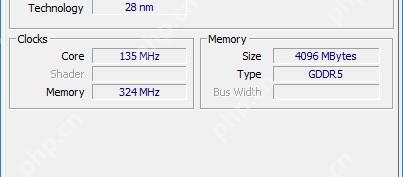 CPU-Z Graphics 页面 Memory 区域显示显存大小类型和时钟信息