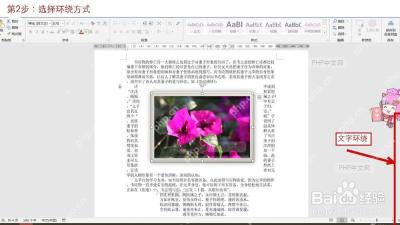 Word选择文字环绕方式
