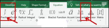 Excel 公式工具栏中的分数结构入口，用于第二步打开分数菜单