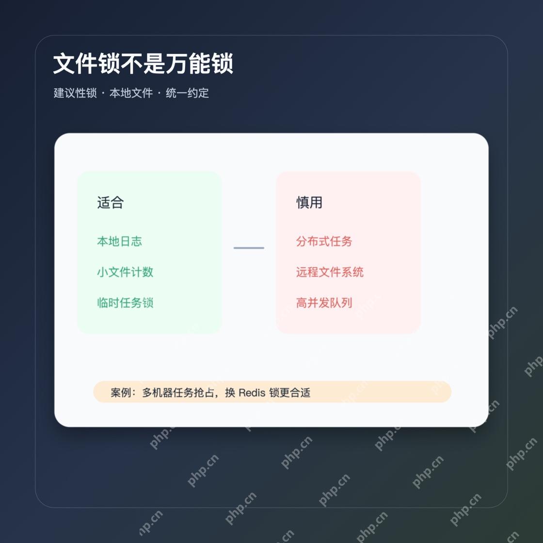 PHP flock 使用边界和分布式锁案例