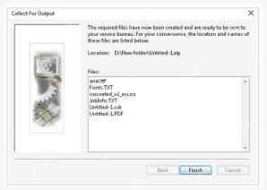 CorelDRAW Collect For Output 完成后列出打包文件清单