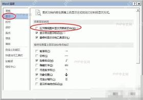 Word选项中勾选显示页面间空白