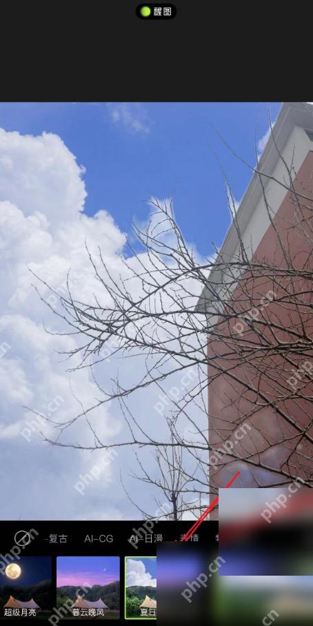 醒图天空背景效果调整