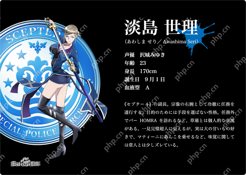 动漫《K》人物图文介绍 - php中文网