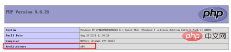 PHPが32か64かを確認する方法